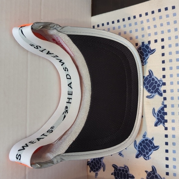 Head sweats Women's Bright Orange Visor w/Elastic Back One Size - Picture 8 of 10